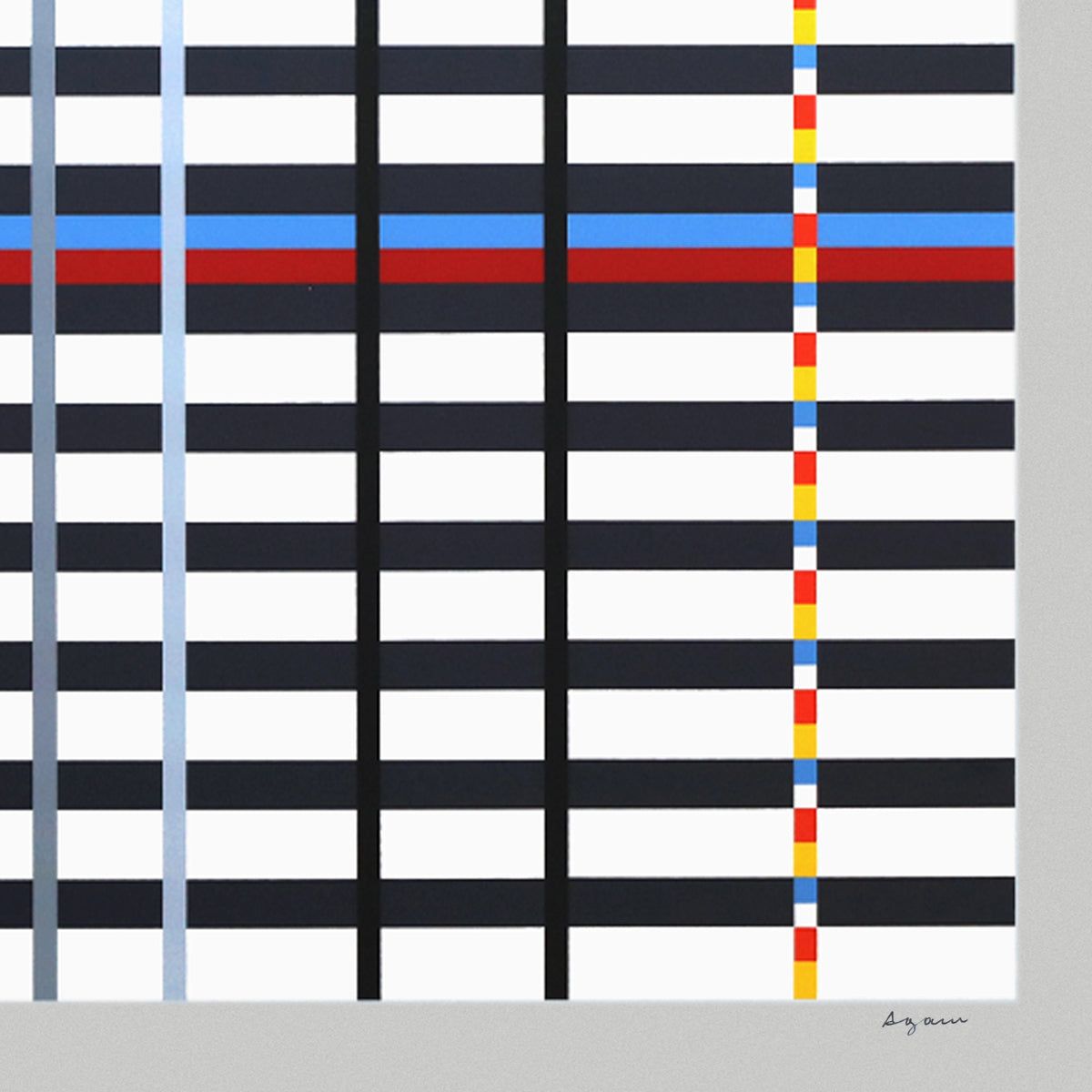 Yaacov Agam- Silkscreeen Serigraph "Homage to Mondrian"