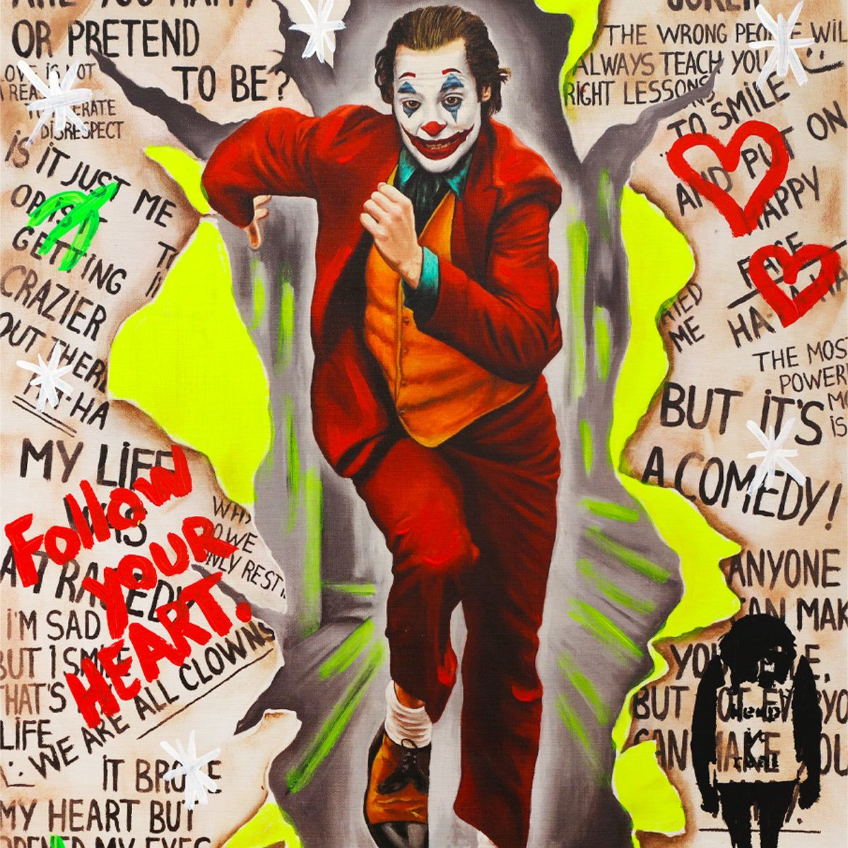 Nastya Rovenskaya- Mixed Media "Joker"