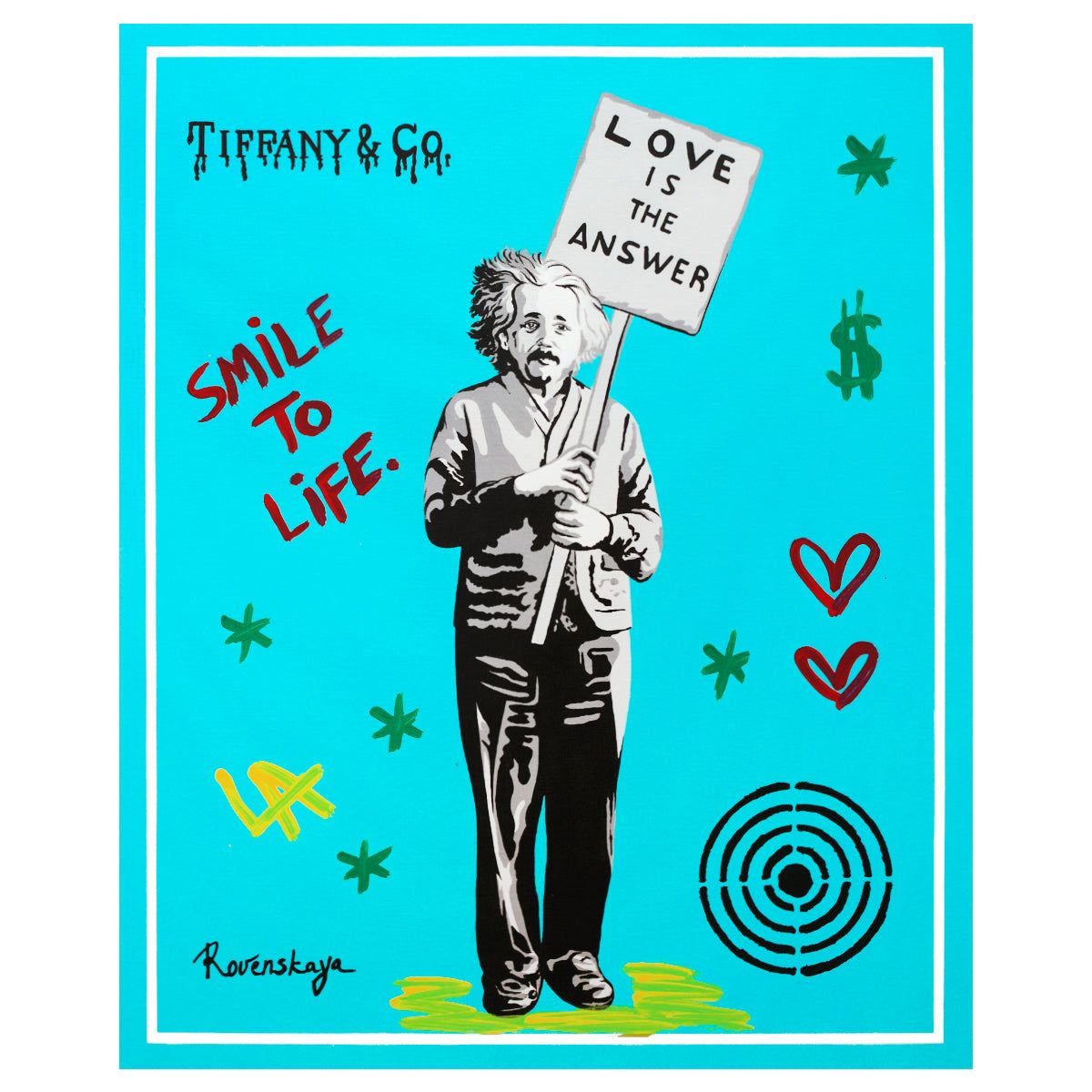 Nastya Rovenskaya- Mixed Media "Einstein"