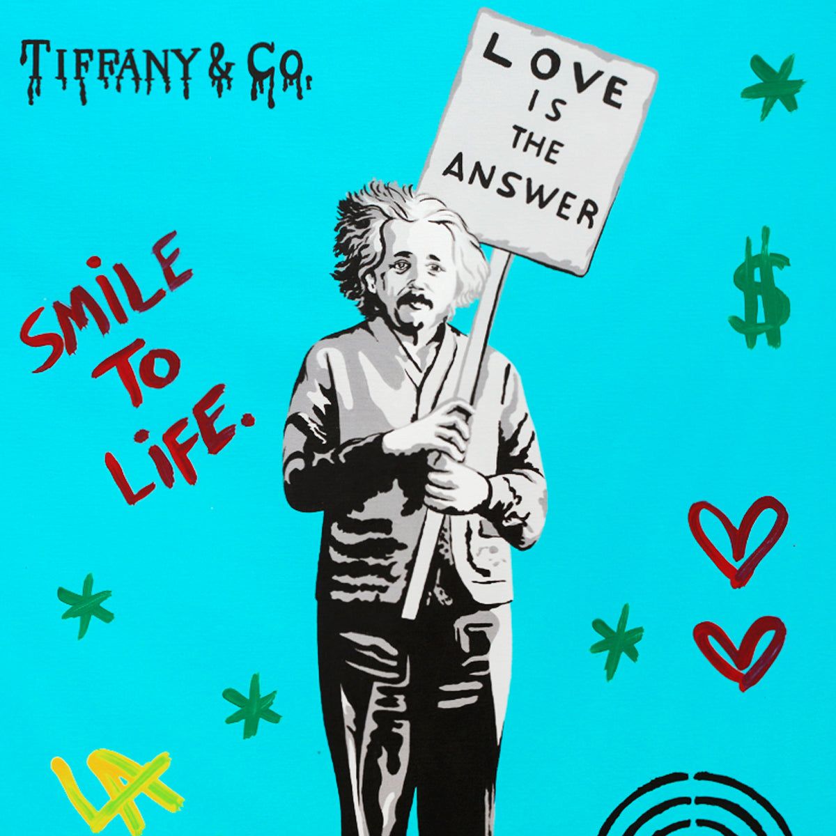 Nastya Rovenskaya- Mixed Media "Einstein"