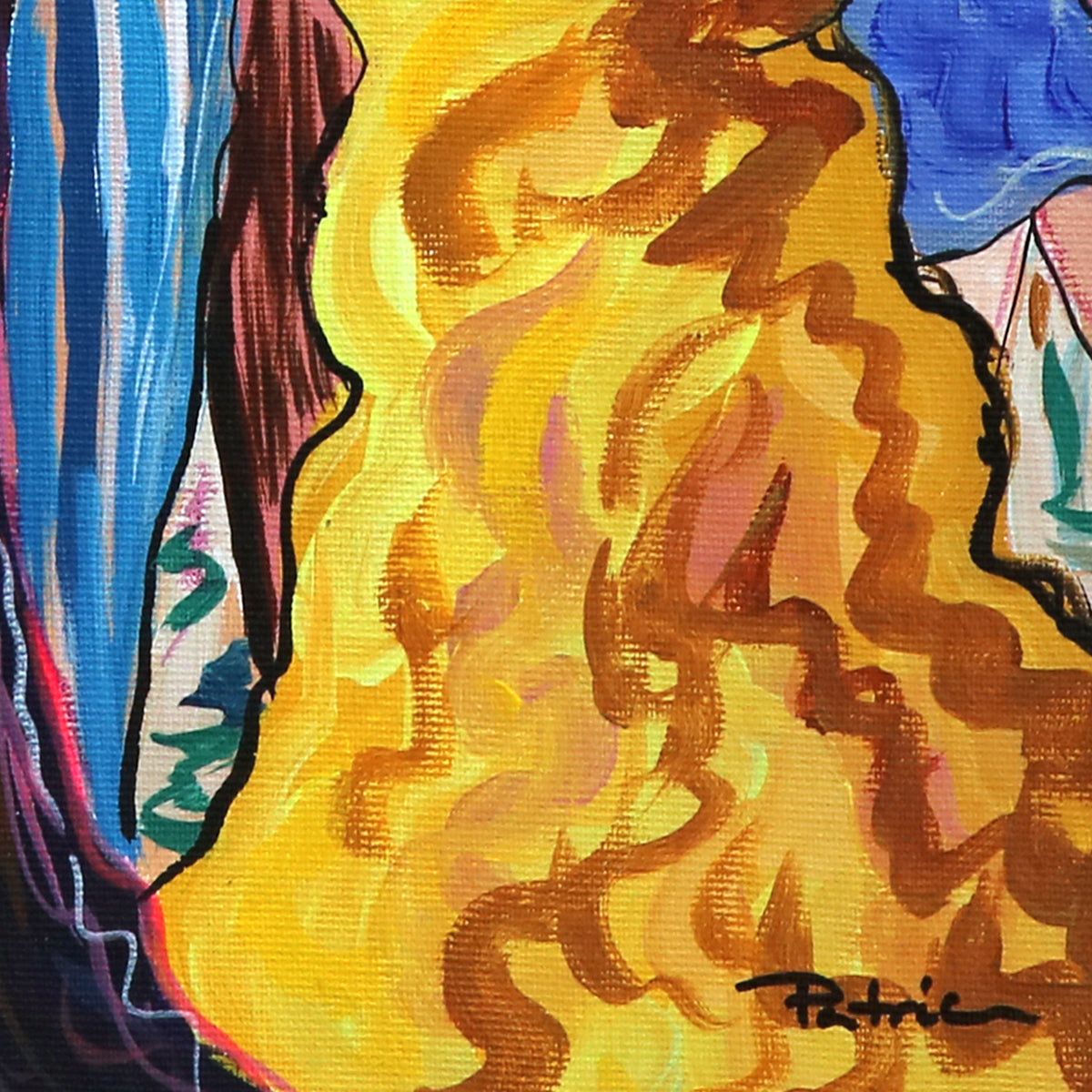 Patricia Govezensky- Original Acrylic on Canvas "An Abstract Exploration"