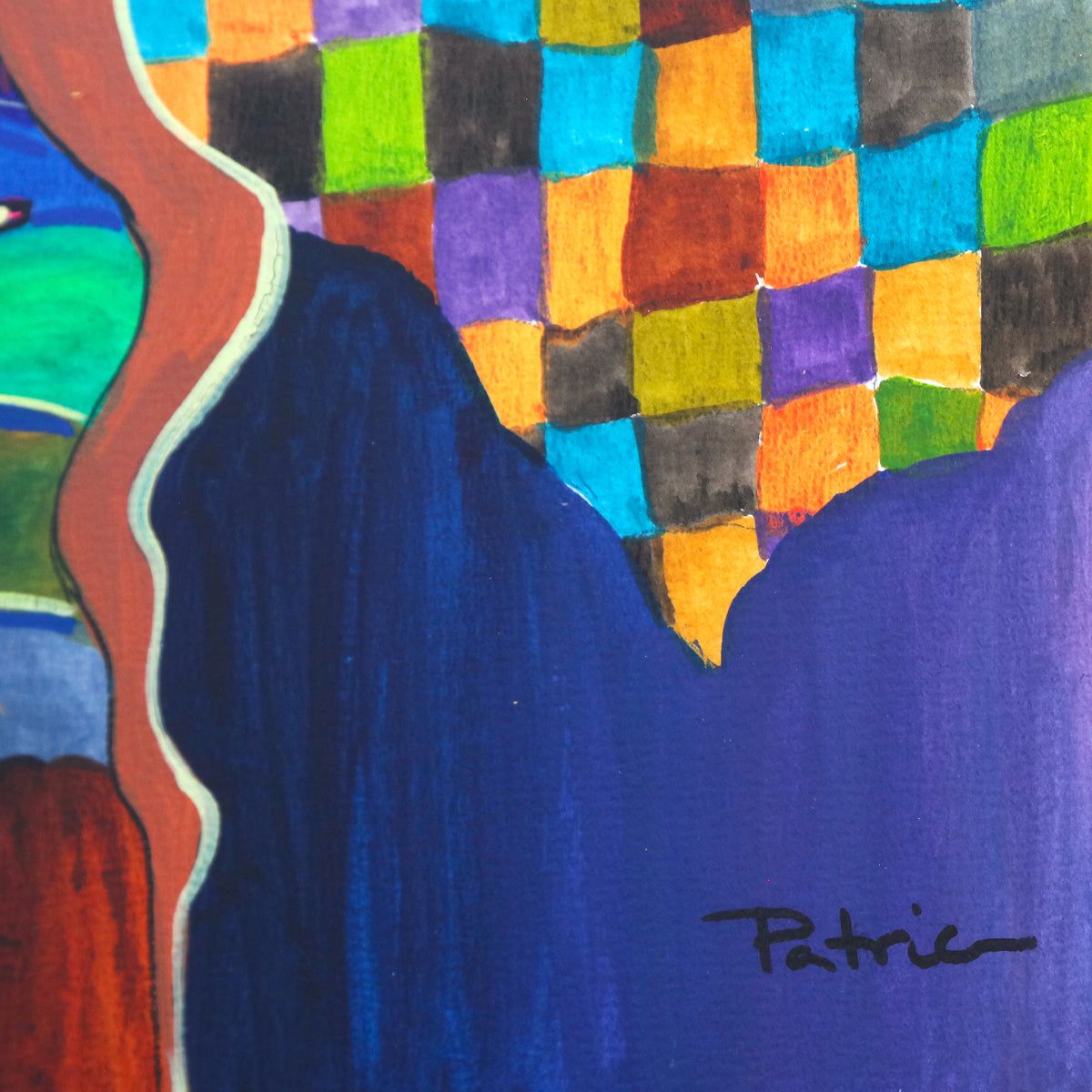 Patricia Govezensky- Original Watercolor on Paper "Vivid Vortex"
