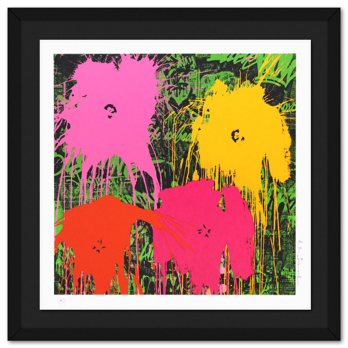 Mr Brainwash- Silkcreen on Paper "Flowarh$, 2021"