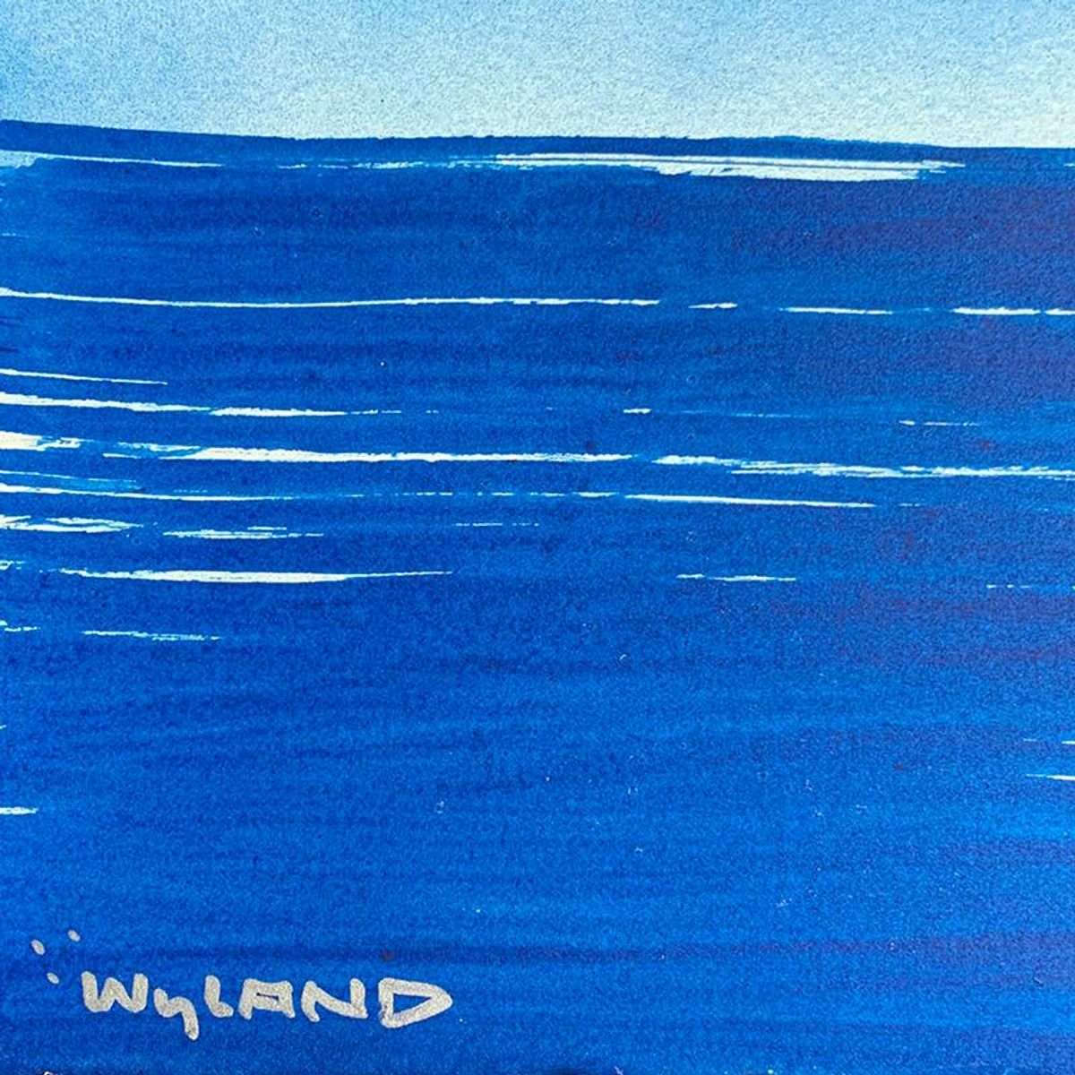 Wyland- Original Watercolor Painting on Deckle Edge Paper "Palm Trees"