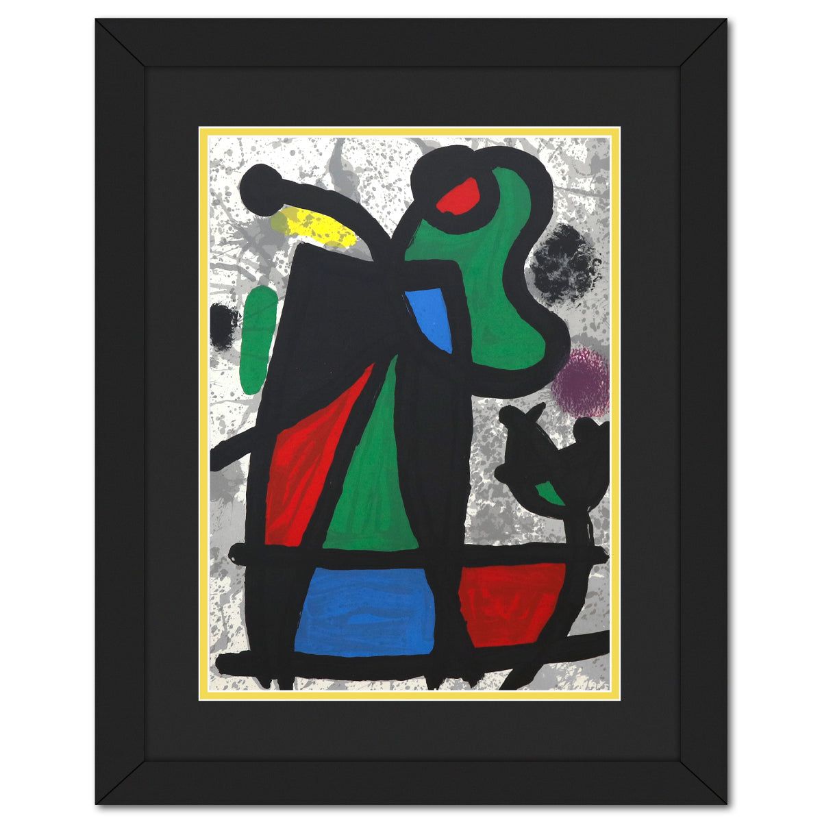 After Joan Miro- Lithograph on Rivoli paper "DLM186 - Composition II"