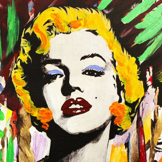 Nastya Rovenskaya- Original Mixed Media on Canvas "Marilyn Monroe II"