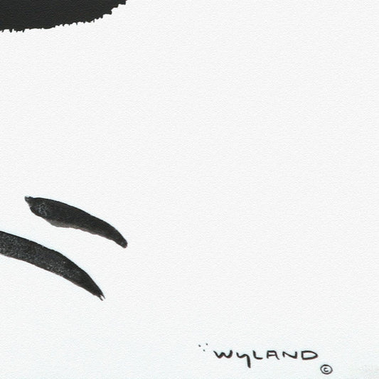 Wyland- Original Sumi Ink Painting "Ocean Flight"