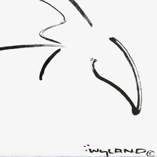 Wyland- Original Sumi Ink Painting "Orca"