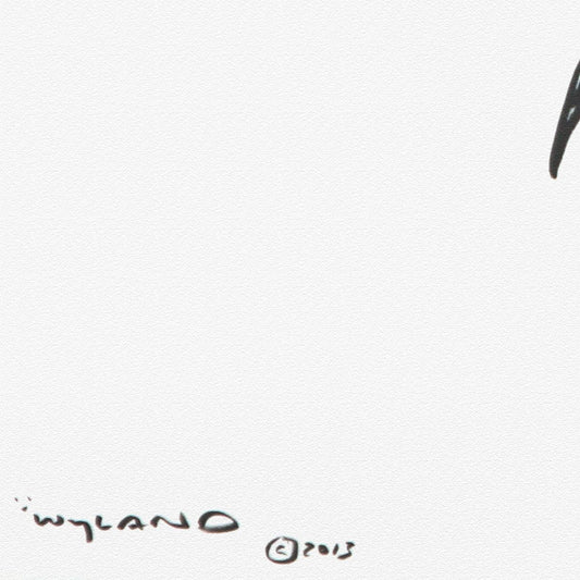 Wyland- Original Sumi Ink Painting "Sail Fish"