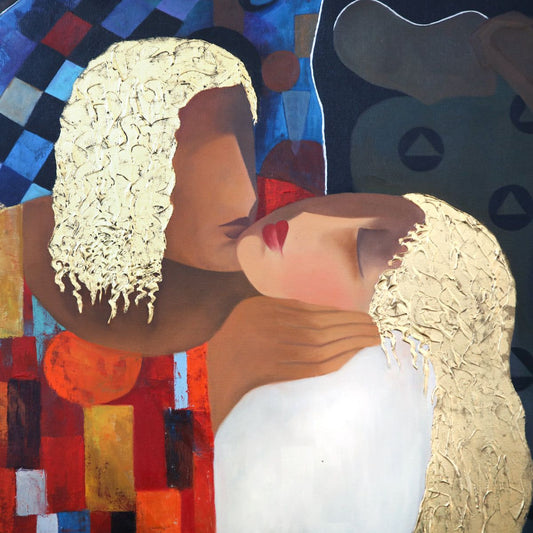 Arbe- Original Painting "Revisting the Kiss"