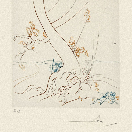 Salvador Dali- Etching "The Tree of Knowledge"