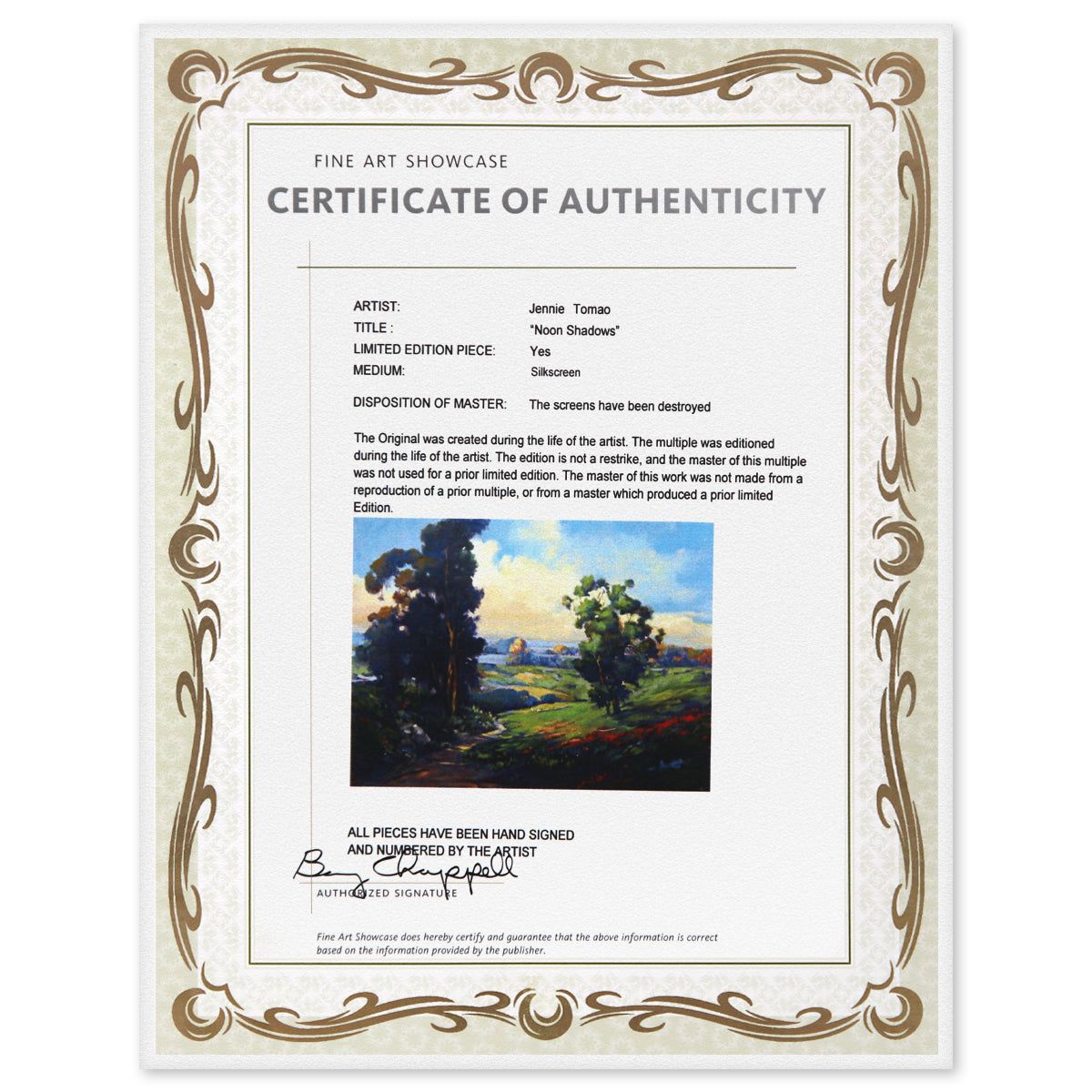 Jennie Tomao- Silkscreen "Noon Shadows"