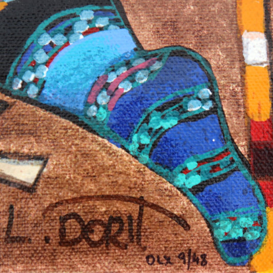 Dorit Levy- Hand Embelished Serigraph on Canvas "Jazz Dancers"