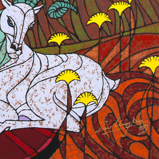 Zu Ming Ho- Silkscreen "In the Year of the Ram"