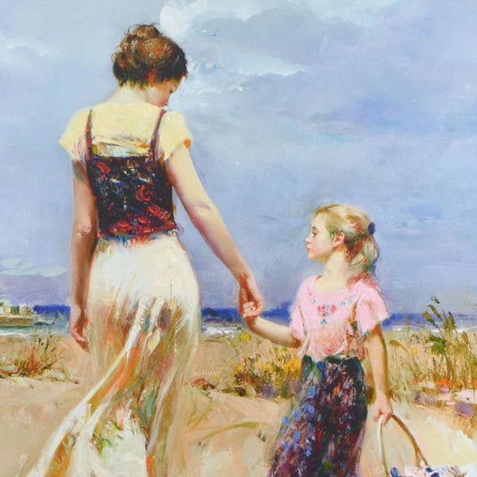 Pino (1939-2010), "Let's Go Home" Limited Edition Hand Embellished Giclee on Canvas. Numbered and Hand Signed with Certificate of Authenticity.