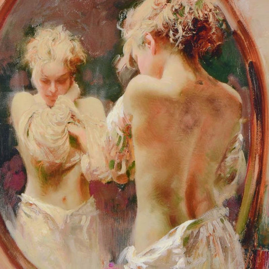 Pino (1939-2010), "Contemplation" Framed Limited Edition Hand Embellished Giclee on Canvas. Numbered and Hand Signed with Certificate of Authenticity.