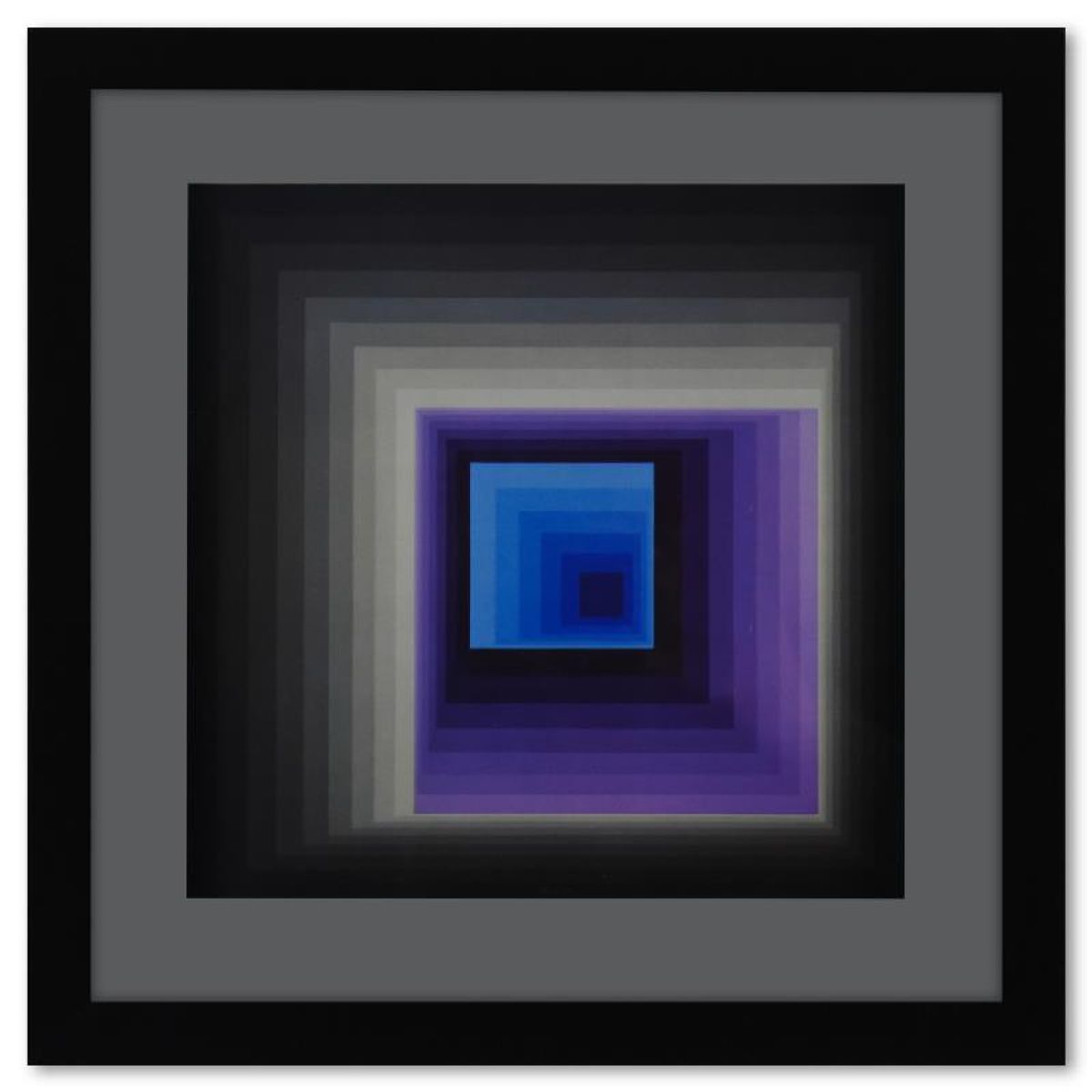 Victor Vasarely (1908-1997), "Reytey de la serie Structures Universelles Du Damier" Framed 1975 Heliogravure Print with Letter of Authenticity