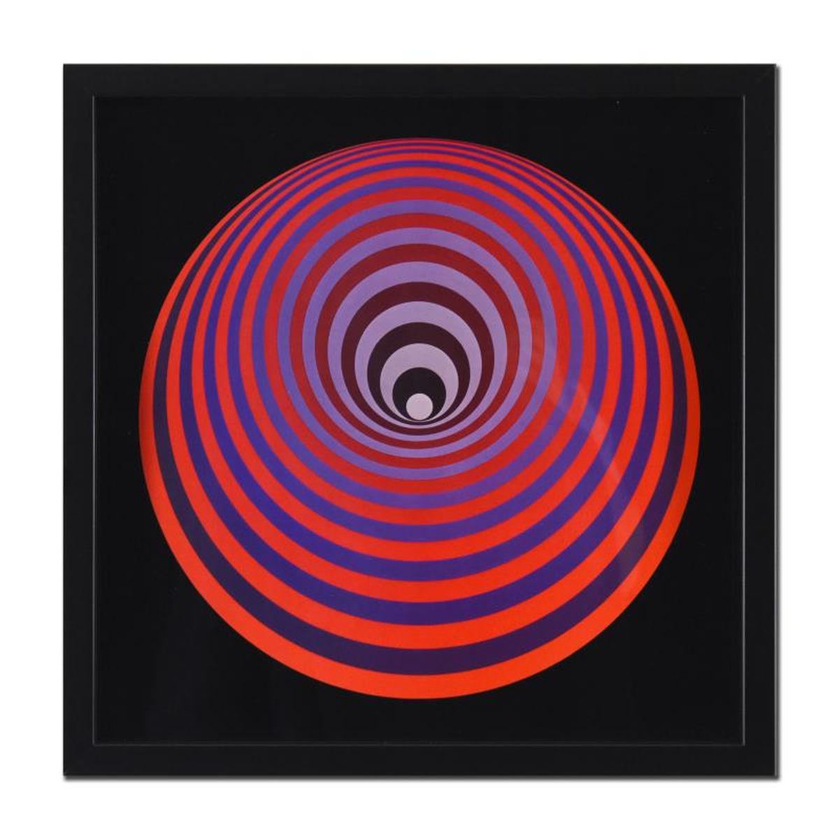 Victor Vasarely (1908-1997), "Oervegn (1968)" Framed Heliogravure Print with Letter of Authenticity