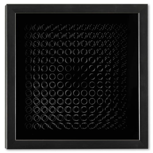 Victor Vasarely (1908-1997), "Trois Dimensions Optique de la serie Cinetiques" Framed 1973 Dimensional Art with Letter of Authenticity