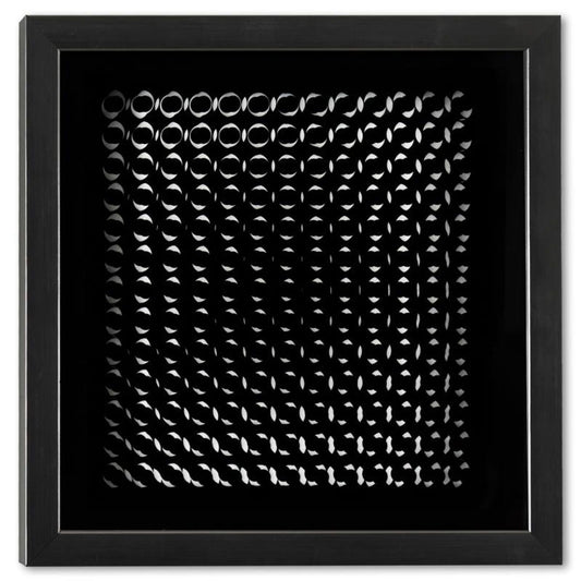 Victor Vasarely (1908-1997), "Trois Dimensions Optique de la serie Cinetiques" Framed 1973 Dimensional Art with Letter of Authenticity