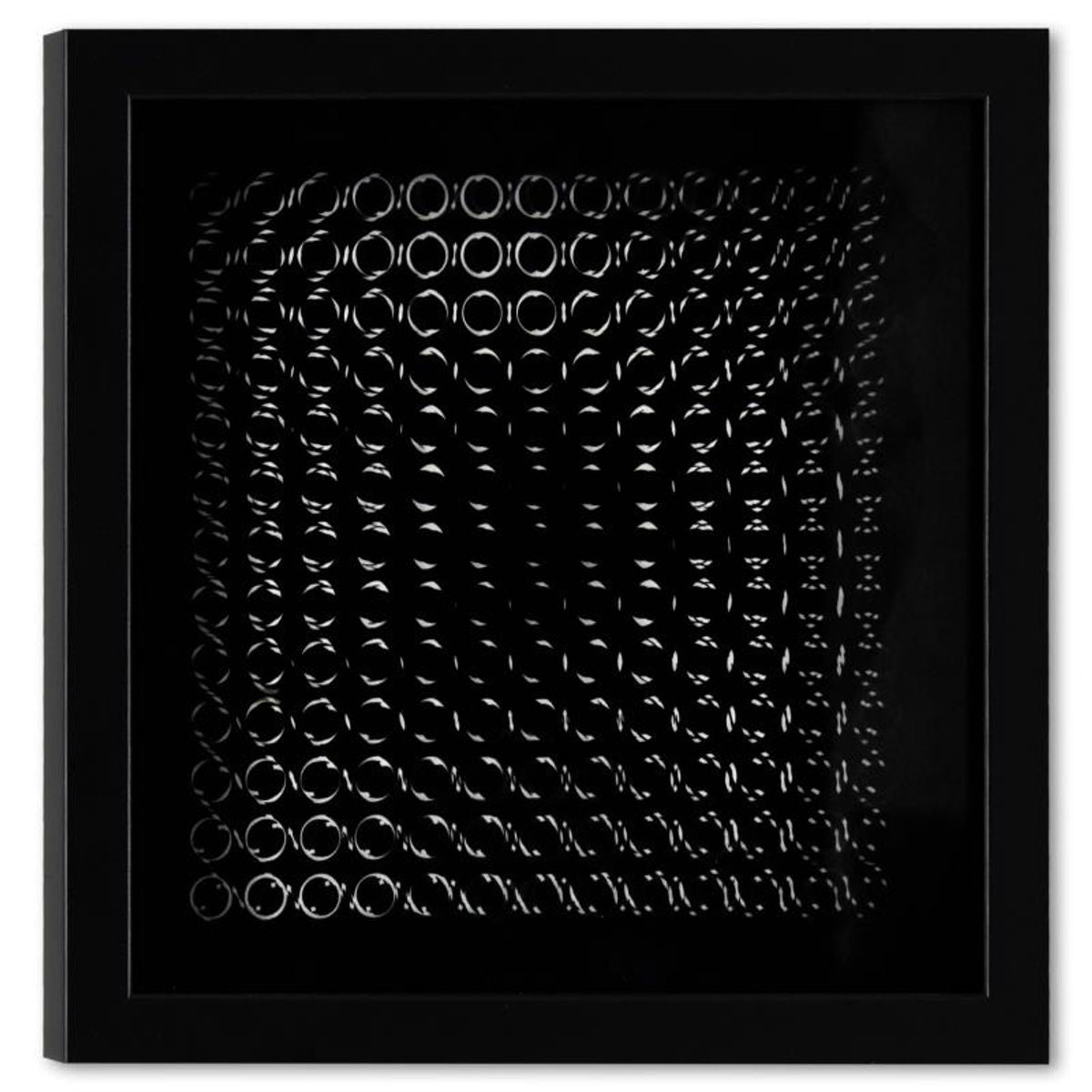 Victor Vasarely (1908-1997), "Trois Dimensions Optique de la serie Cinetiques" Framed 1973 Dimensional Art with Letter of Authenticity
