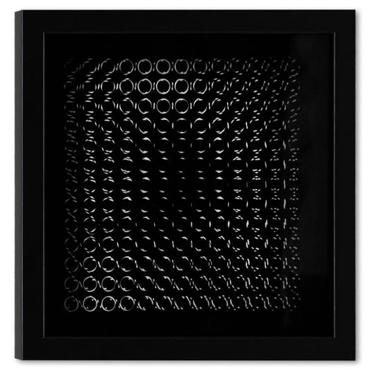 Victor Vasarely (1908-1997), "Trois Dimensions Optique de la serie Cinetiques" Framed 1973 Dimensional Art with Letter of Authenticity