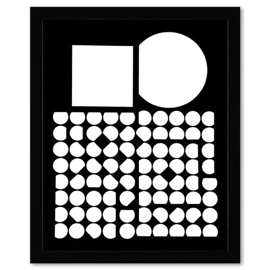 Victor Vasarely (1908-1997), "Cassiopee et Bellatrix de la serie Corpusculaires (Diptych)" Framed 1973 Heliogravure Prints with Letter of Authenticity