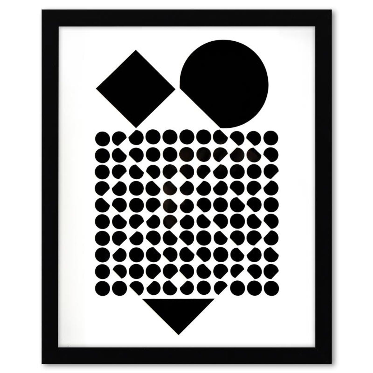 Victor Vasarely (1908-1997), "Cassiopee et Bellatrix de la serie Corpusculaires (Diptych)" Framed 1973 Heliogravure Prints with Letter of Authenticity