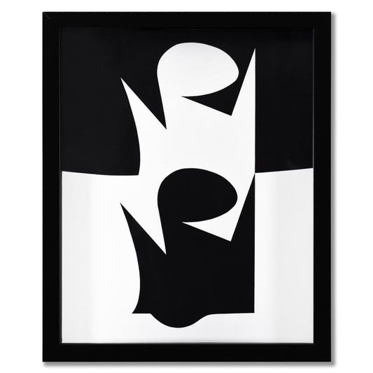 Victor Vasarely (1908-1997), "Ontil, Uzok, et Imbituba de la serie Etres Ou Fantomes (Triptych)" Framed 1973 Heliogravure Prints with Letter of Authenticity