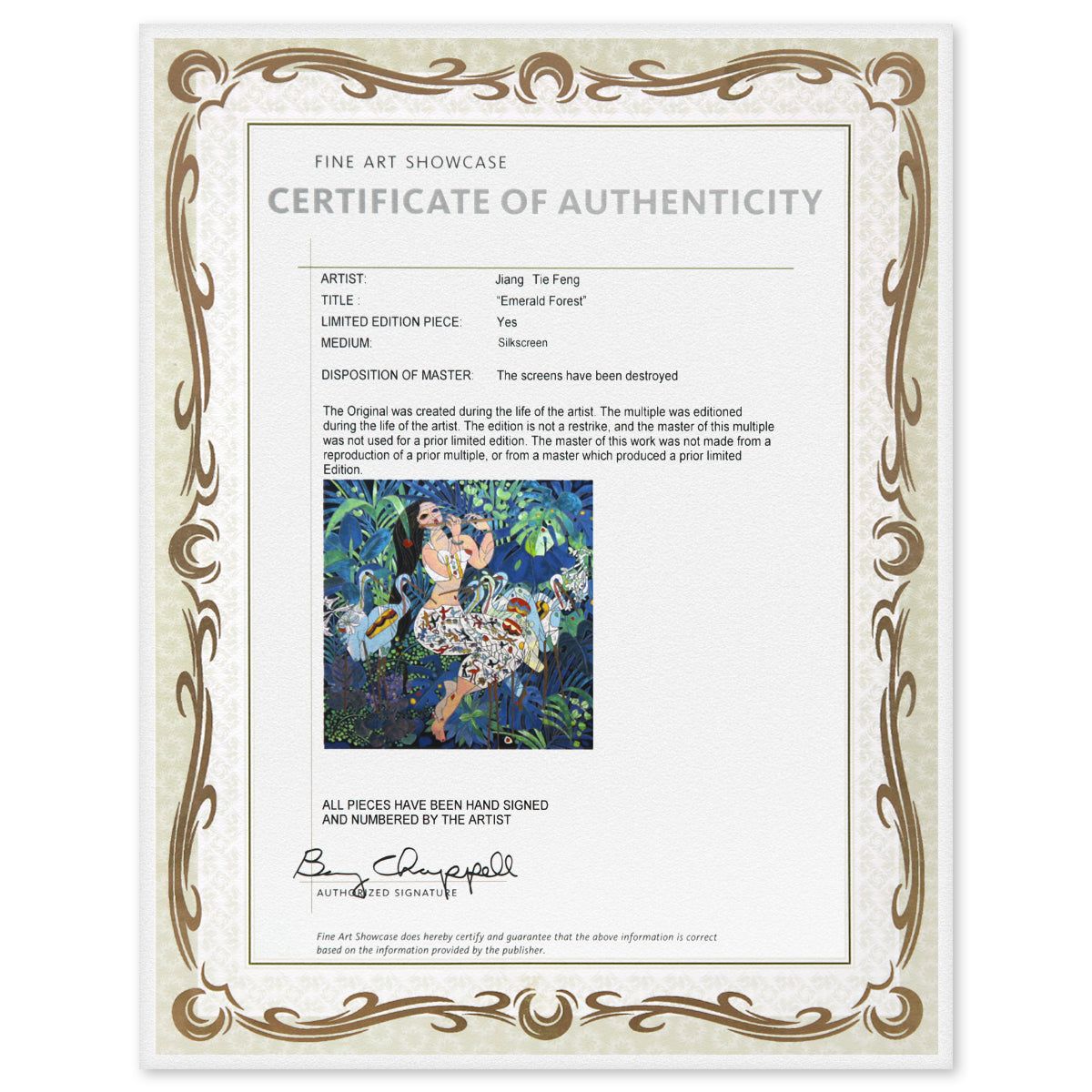 Jian Tie Feng- Silkscreen "Esmeralda Forest"