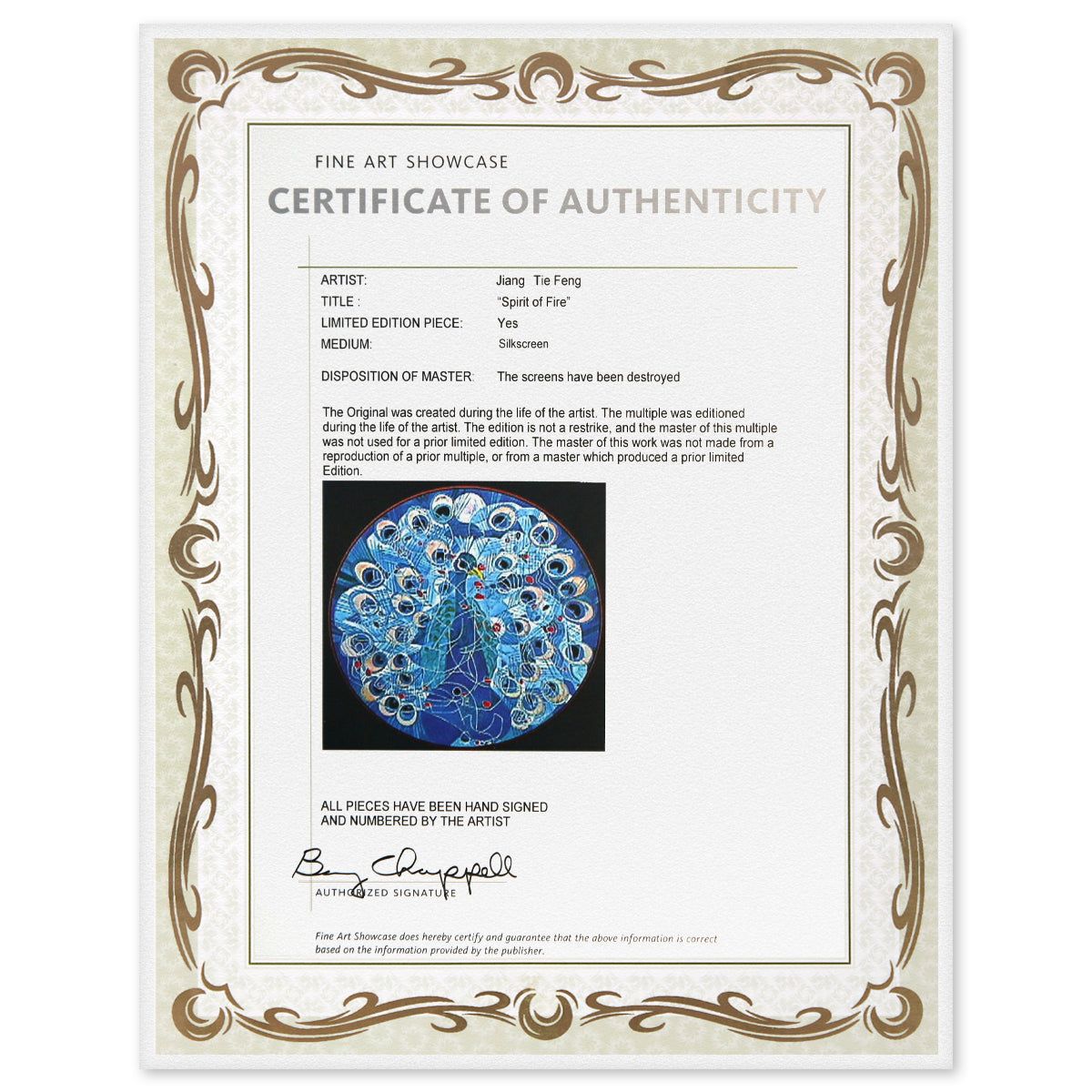 Jian Tie Feng- Silkscreen "Spirit of Fire"