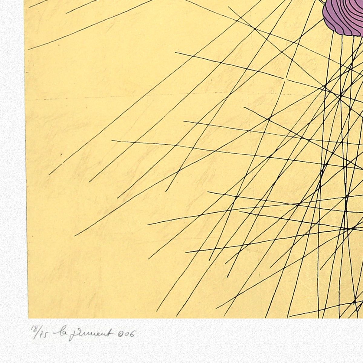 Guillaume Azoulay- Gold Leaf Silkscreen with Remarque "La Jument"