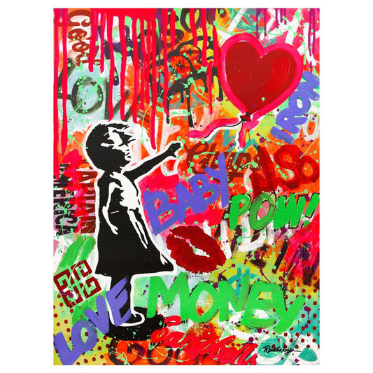 Nastya Rovenskaya- Original Mixed Media on Canvas "The Ballon"