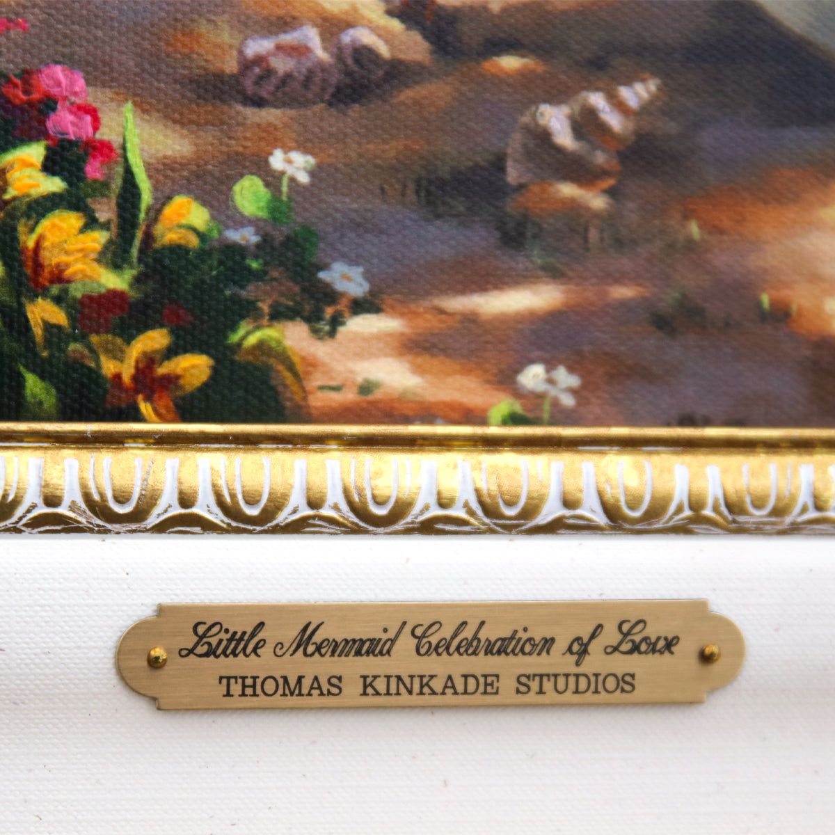Thomas Kinkade- Hand Embellished Giclee on Canvas "Little Mermaid Celebration of Love"