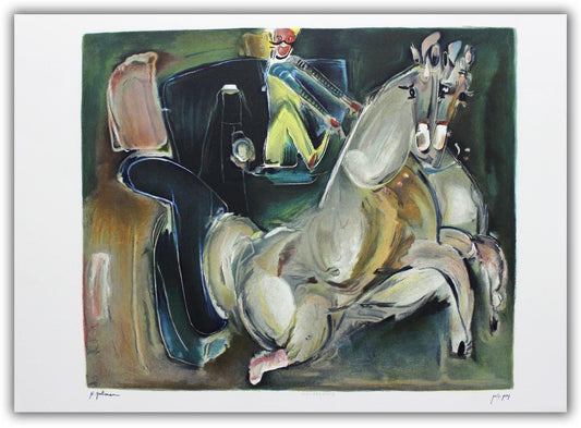 Nachum Gutman- Original Lithograph "Small Carriage"