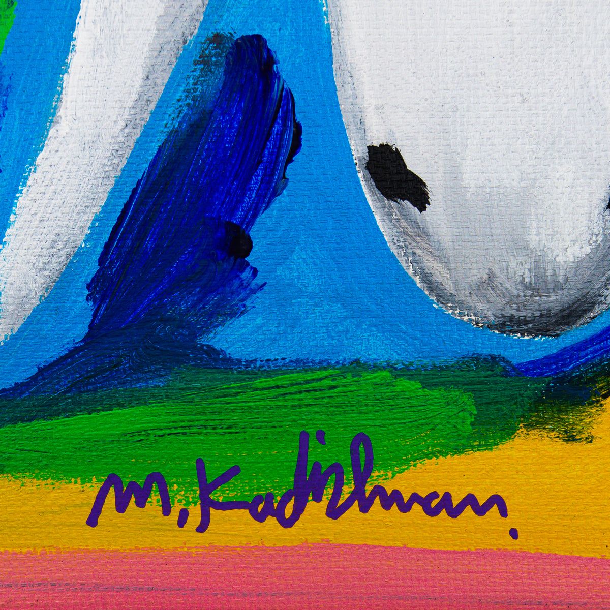 Menashe Kadishman- Original Acrylic on Canvas "Untitled"