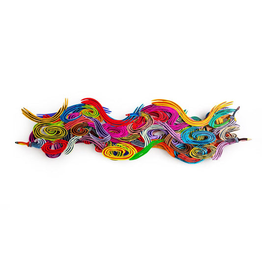 Patricia Govezensky- Original Painting on Cutout Steel "Wave of Colours"