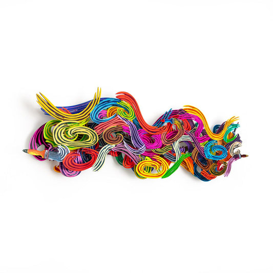Patricia Govezensky- Original Painting on Cutout Steel "Wave of Colours"