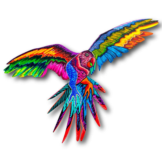 Patricia Govezensky- Original Painting on Laser Cut Steel "Macaw"
