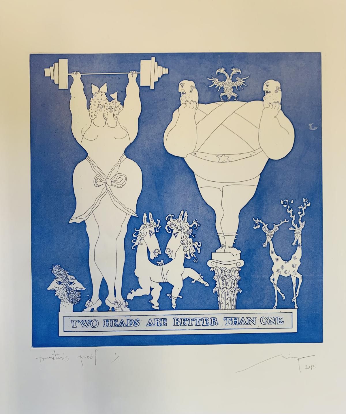 Mikhail Maofis (Mayofis)- Etching on paper