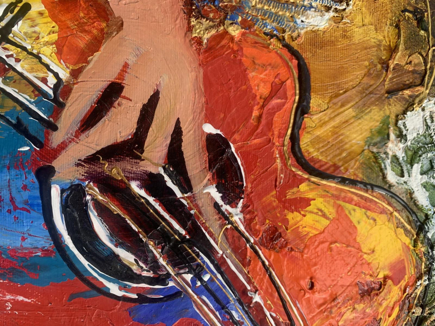 Ronevsko- Original painting on canvas "Musician"