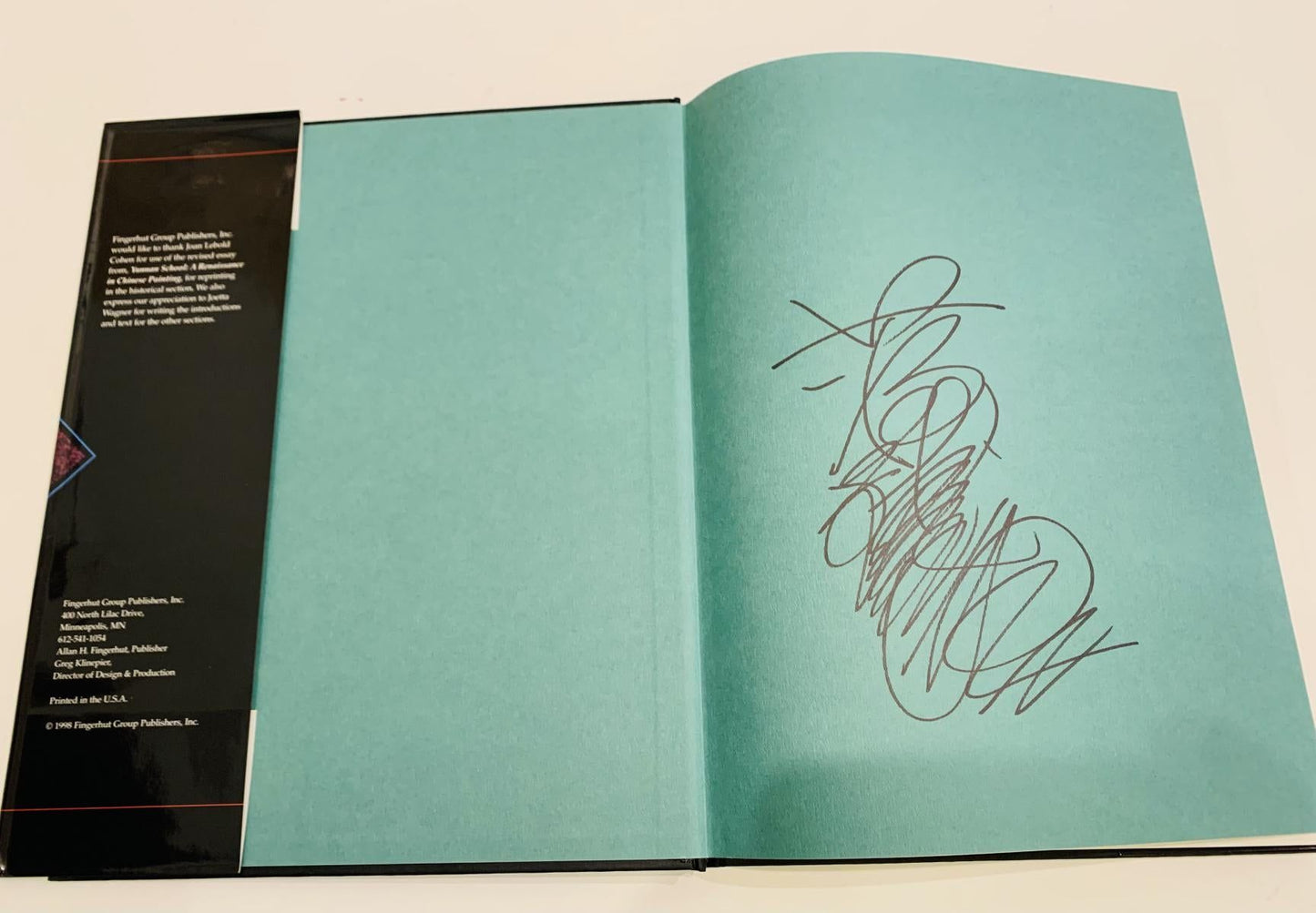 Jiang Tie Feng- Offset Lithograph on paper Along with Hand Signed in ink hardcover book