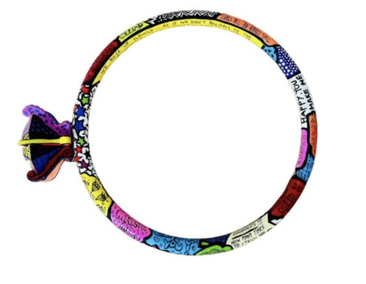 Igal Preslor- Original one of a kind acrylic painting table sculpture "Ring"