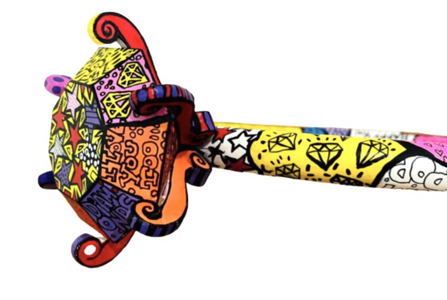 Igal Preslor- Original one of a kind acrylic painting table sculpture "Ring"