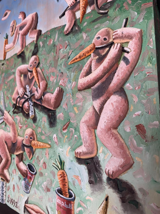 Morgan Bulkeley- Oil on Carved Maplewood (3D)