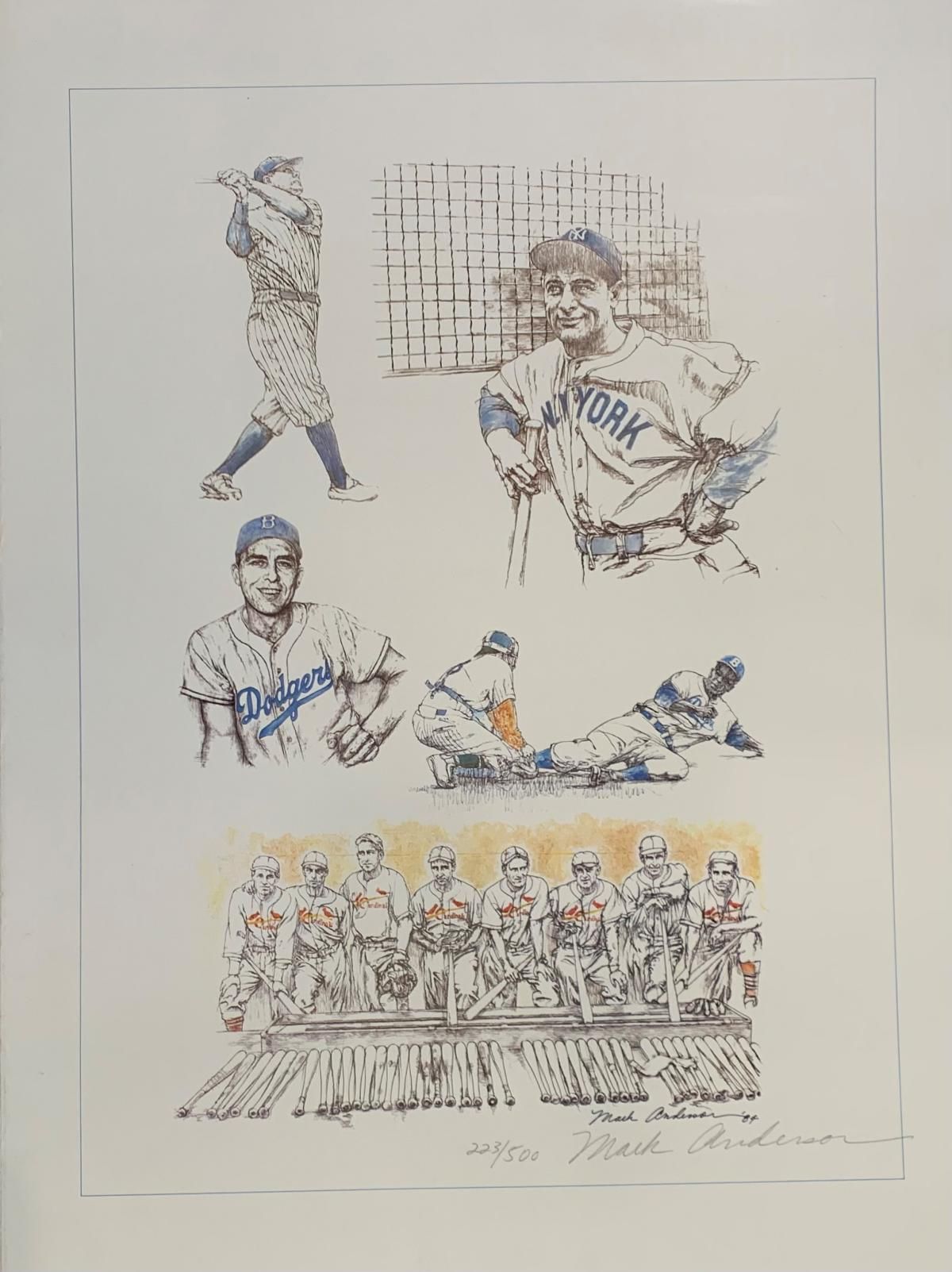 Mark Andersen- Limited edition lithograph on paper "Baseball"