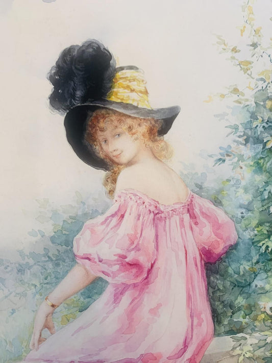 Leon Louis Mahelin- \Watercolor on paper
