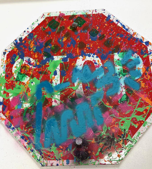 E.M. Zax- Hand painted metal street sign