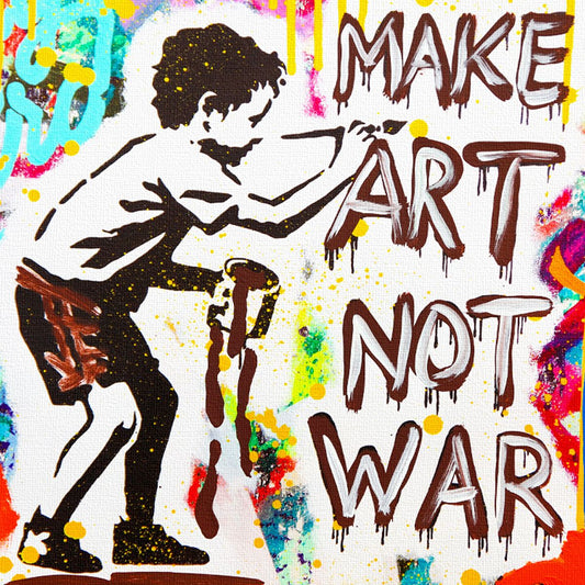 Nastya Rovenskaya- Mixed Media on Canvas "Spray It, Don't Say It"