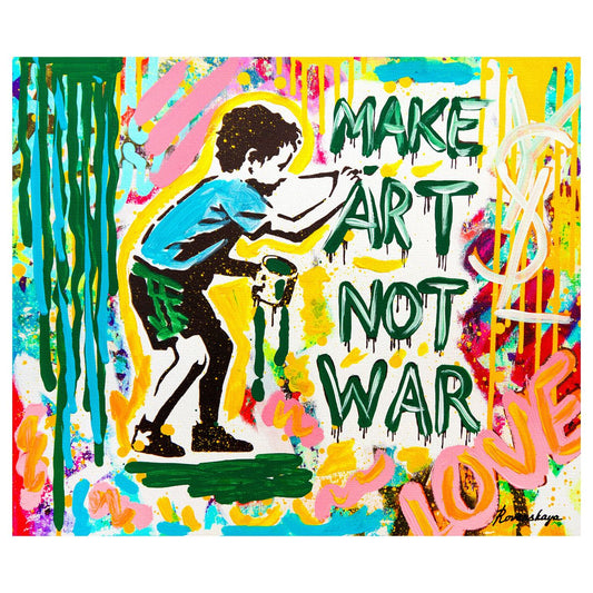 Nastya Rovenskaya- Mixed Media on Canvas "Spray It, Don't Say It"